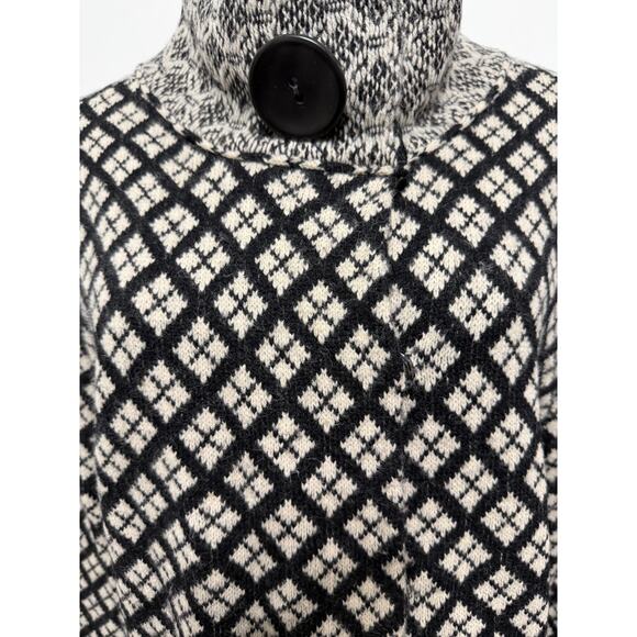 TravelSmith Women's Mock Neck Wool Sweater Jacket Travel Nordic Winter Vintage - Picture 4 of 5